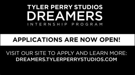 dreamers.tyler perry studios|tyler perry studios internship 2024.